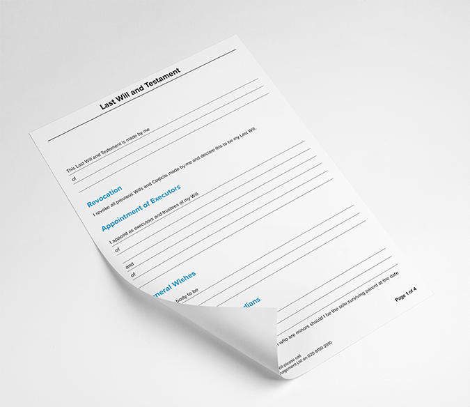 Last Will and Testament Form